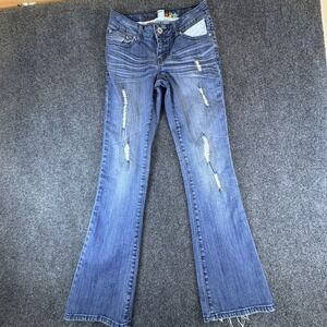 Vintage Mudd Bootcut Jeans Womens 5 Blue Denim Distressed Cotton Stretch